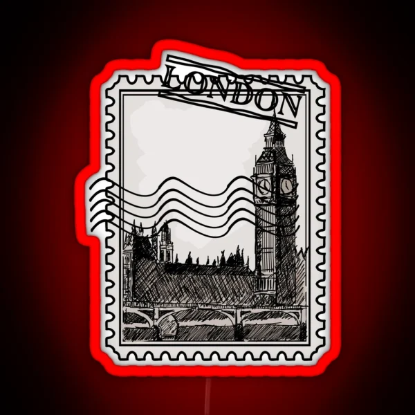 London Post Stamp RGB Neon Sign