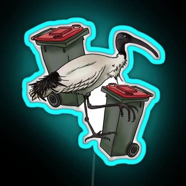 Lone Bin Chicken RGB Neon Sign