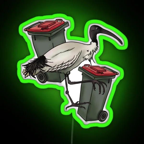 Lone Bin Chicken RGB Neon Sign