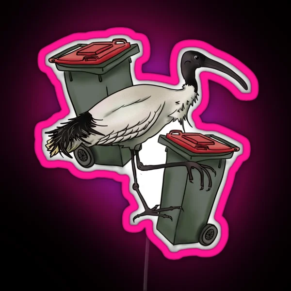Lone Bin Chicken RGB Neon Sign
