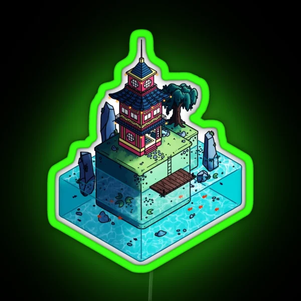 Lone Temple RGB Neon Sign