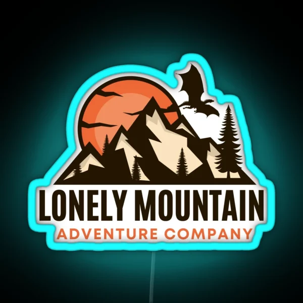 Lonely Mountain Adventure Company Fantasy RGB Neon Sign