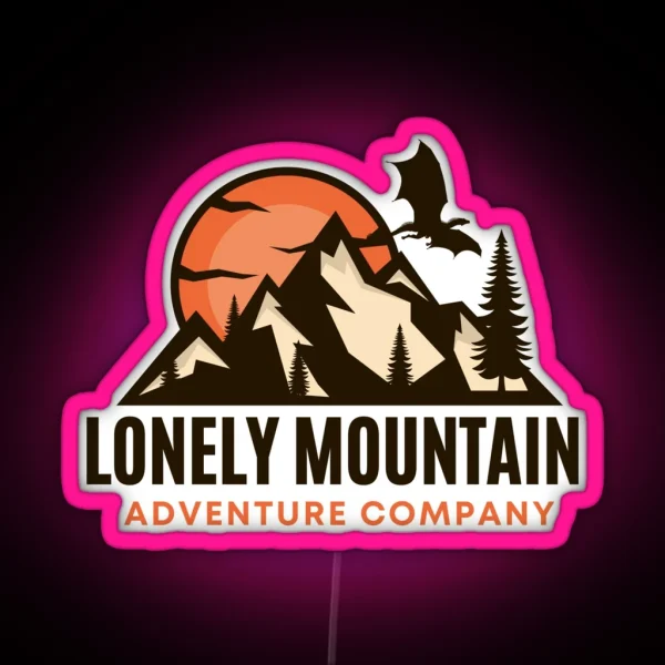 Lonely Mountain Adventure Company Fantasy RGB Neon Sign