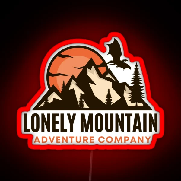 Lonely Mountain Adventure Company Fantasy RGB Neon Sign