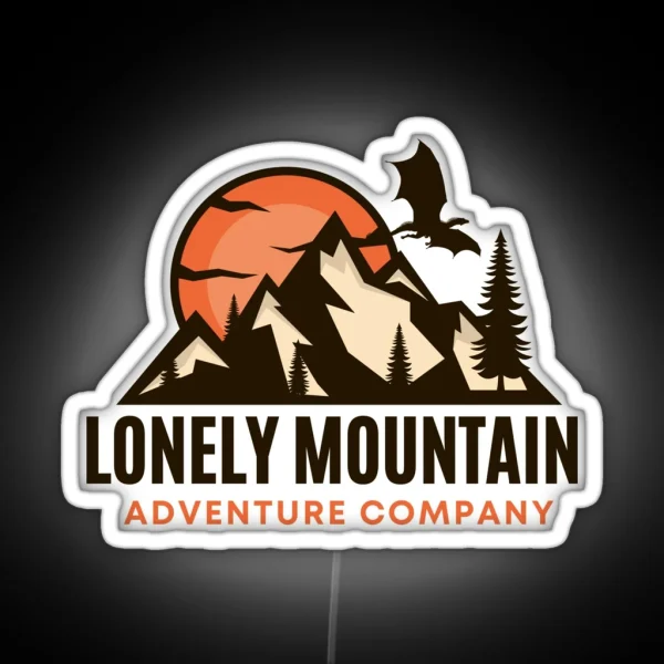 Lonely Mountain Adventure Company Fantasy RGB Neon Sign