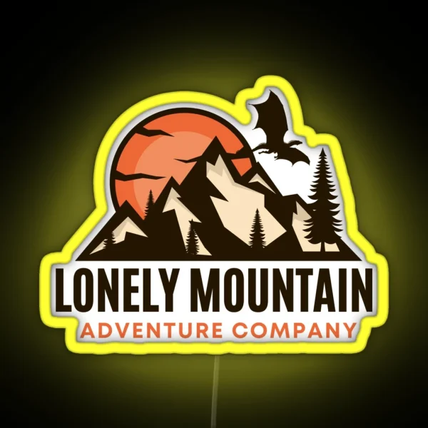Lonely Mountain Adventure Company Fantasy RGB Neon Sign