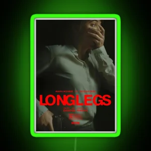 Longlegs Horror Lee Harker Maika Monroe RGB Neon Sign