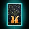 shooting stars neon art vintage rabbit bunny design rgb sign 2008 blue