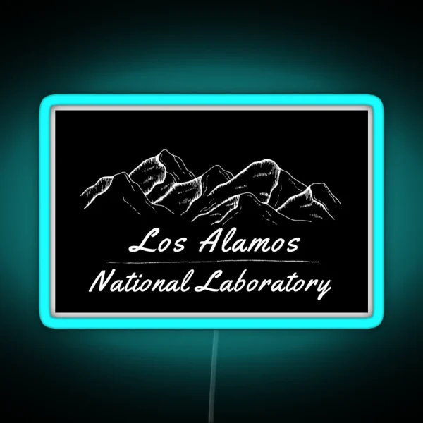 Los Alamos National Laboratory Mountains LANL RGB Neon Sign