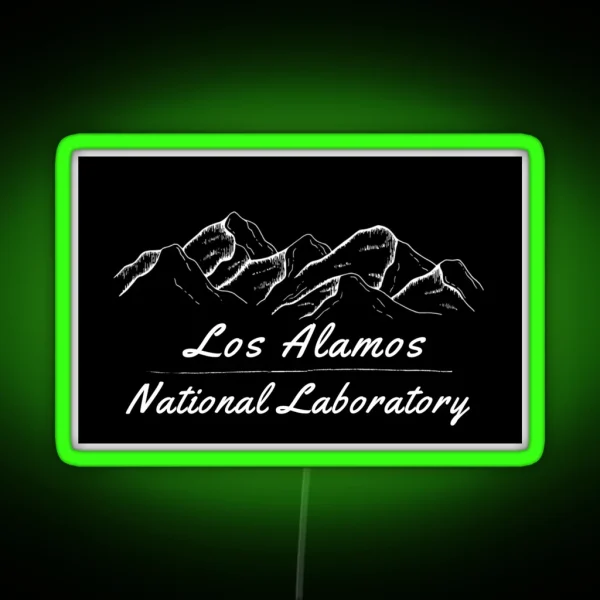 Los Alamos National Laboratory Mountains LANL RGB Neon Sign