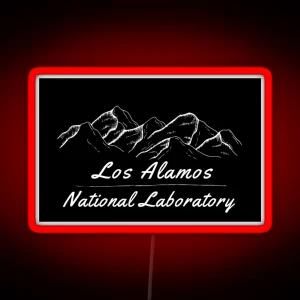 Los Alamos National Laboratory Mountains LANL RGB Neon Sign