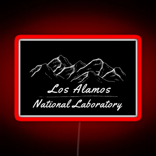 Los Alamos National Laboratory Mountains LANL RGB Neon Sign