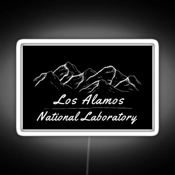 Los Alamos National Laboratory Mountains LANL RGB Neon Sign