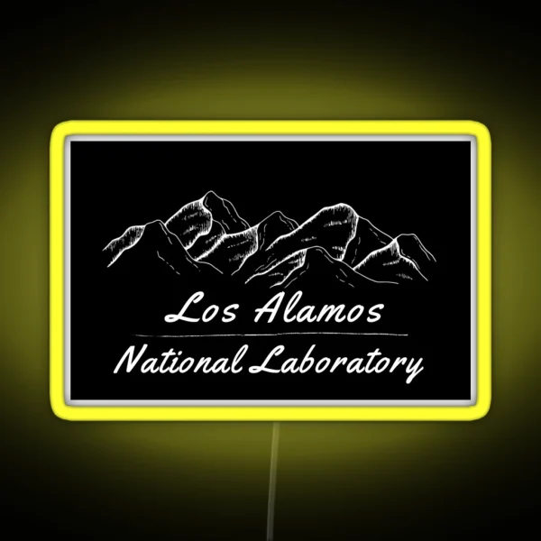 Los Alamos National Laboratory Mountains LANL RGB Neon Sign