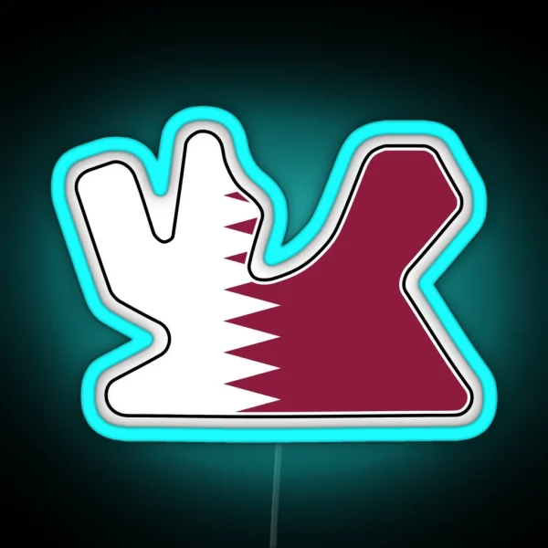 Losail International Circuit Flag RGB Neon Sign