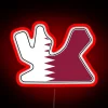 Losail International Circuit RGB Neon Sign with Red Flag Design