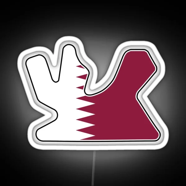 Losail International Circuit Flag RGB Neon Sign