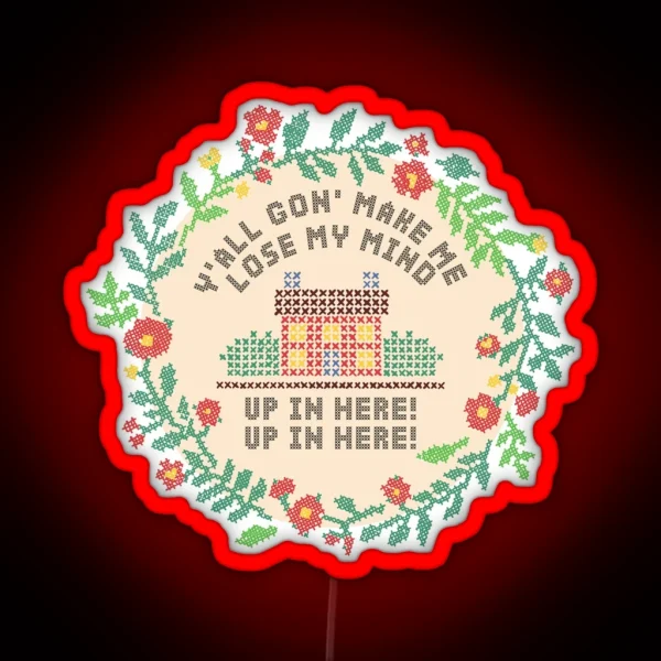 Lose My Mind Hip Hop Cross Stitch RGB Neon Sign