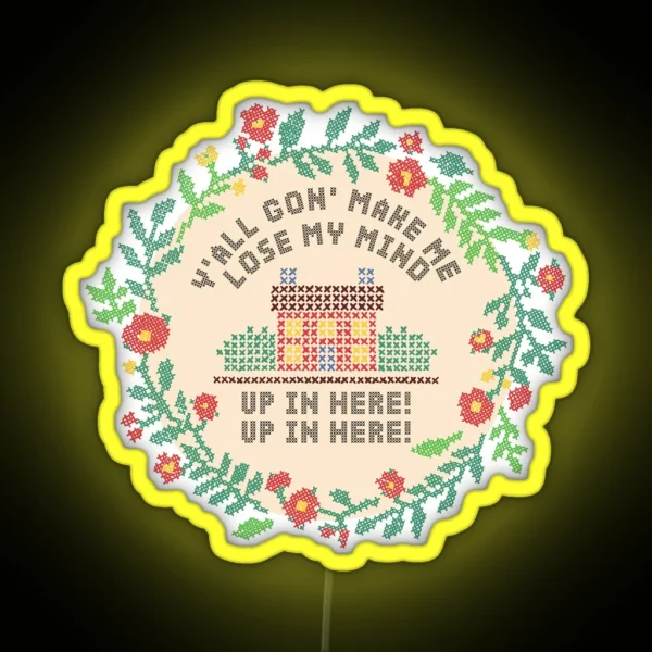 Lose My Mind Hip Hop Cross Stitch RGB Neon Sign