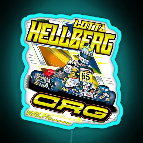 Lotta Hellberg CRG Kart Champion RGB Neon Sign