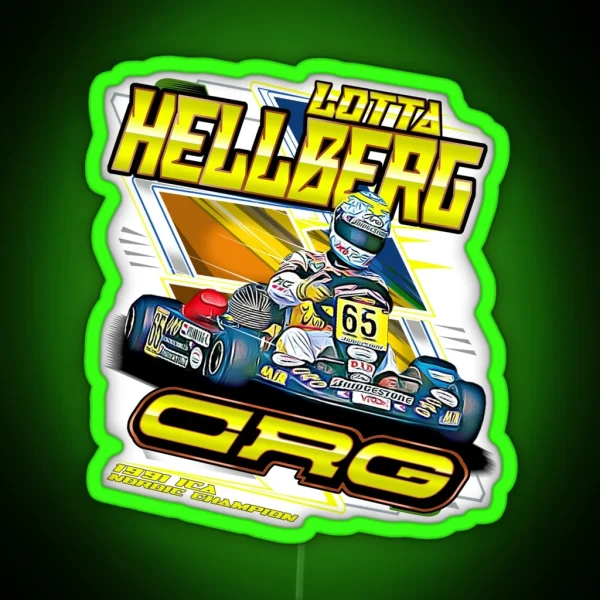 Lotta Hellberg CRG Kart Champion RGB Neon Sign