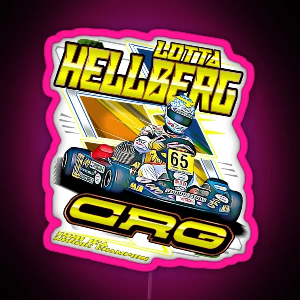 Lotta Hellberg CRG Kart Champion RGB Neon Sign