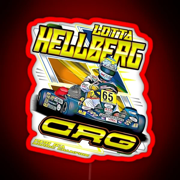 Lotta Hellberg CRG Kart Champion RGB Neon Sign
