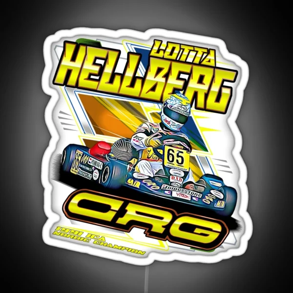 Lotta Hellberg CRG Kart Champion RGB Neon Sign