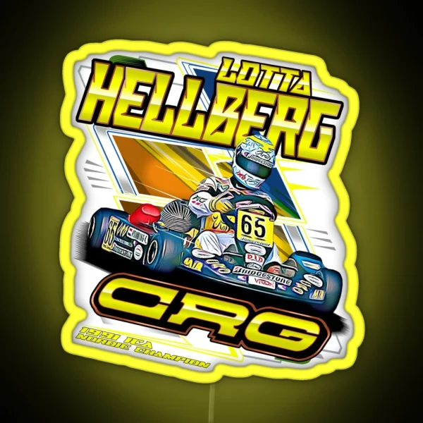 Lotta Hellberg CRG Kart Champion RGB Neon Sign