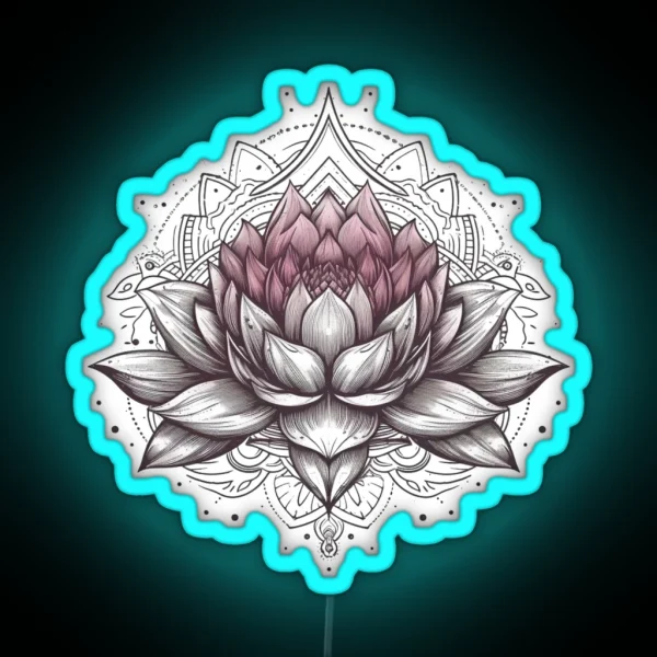 Lotus Flower RGB Neon Sign
