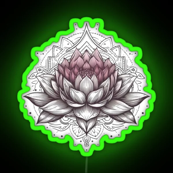 Lotus Flower RGB Neon Sign