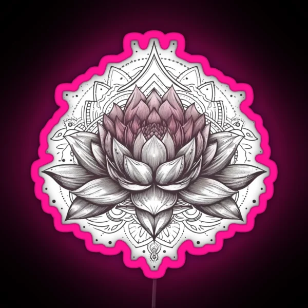 Lotus Flower RGB Neon Sign