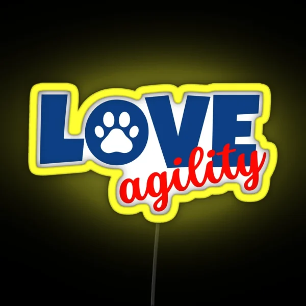 Love Agility In Red And Blue RGB Neon Sign
