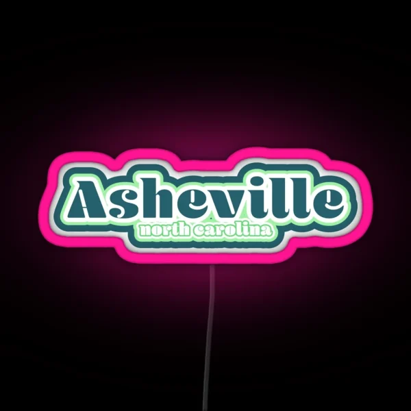 Love Asheville North Carolina RGB Neon Sign