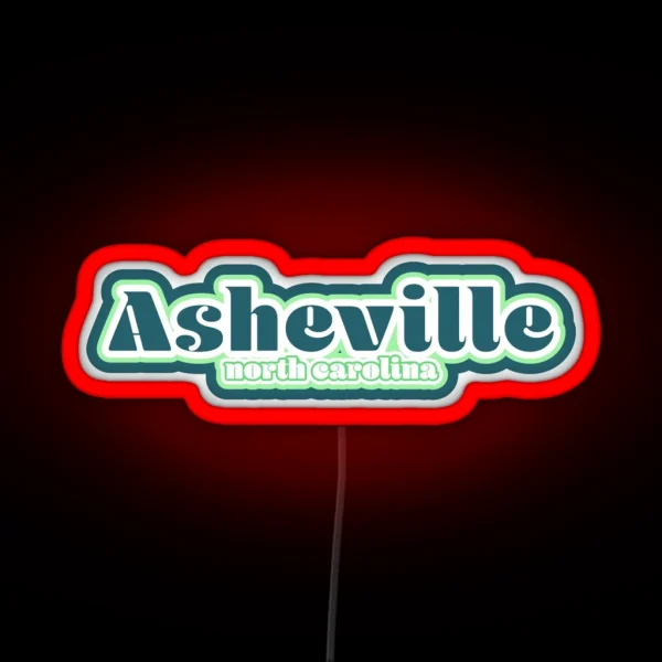 Love Asheville North Carolina RGB Neon Sign