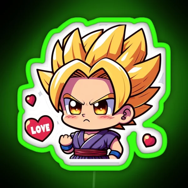 Love Dissent Chibi Trunks Heartbreak Led RGB Neon Sign