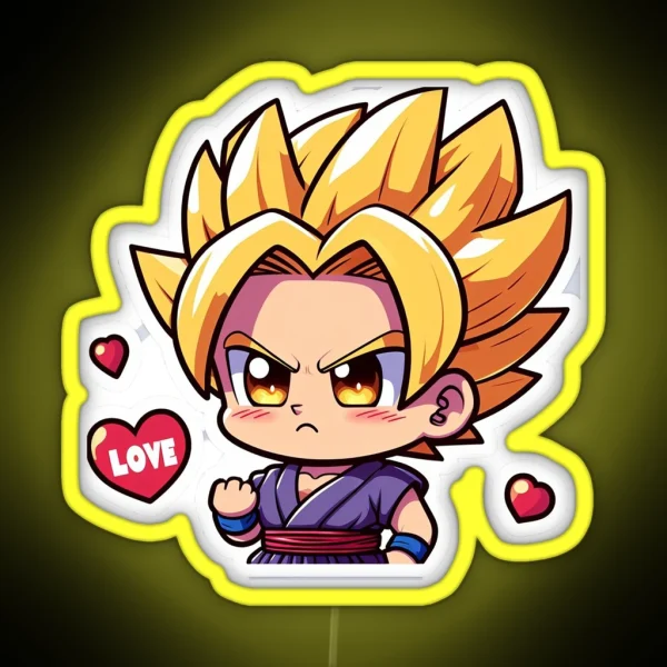 Love Dissent Chibi Trunks Heartbreak Led RGB Neon Sign