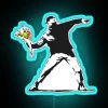 love banksy flower thrower graffiti rgb neon sign