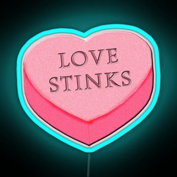 LOVE STINKS Fun Anti Valentine RGB Neon Sign