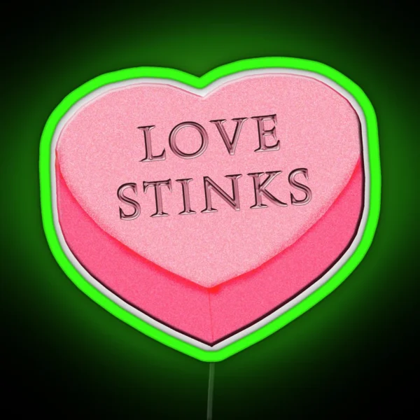 LOVE STINKS Fun Anti Valentine RGB Neon Sign