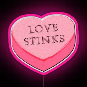 LOVE STINKS Fun Anti Valentine RGB Neon Sign