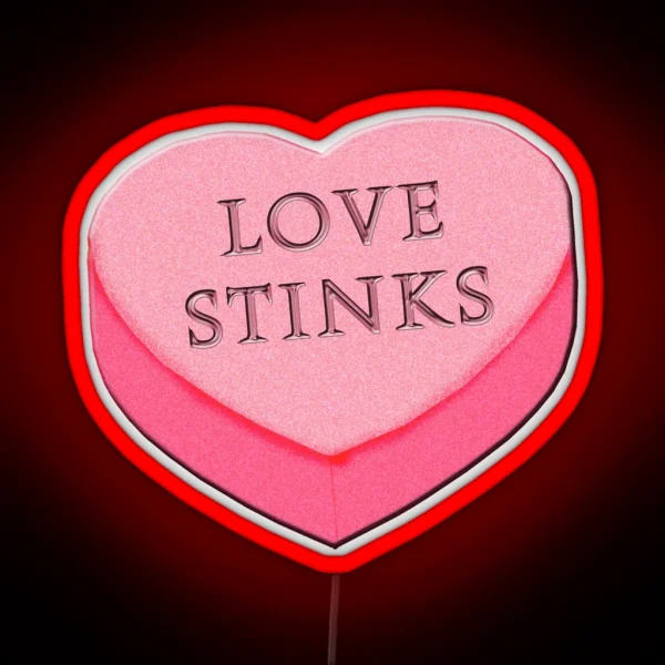 LOVE STINKS Fun Anti Valentine RGB Neon Sign