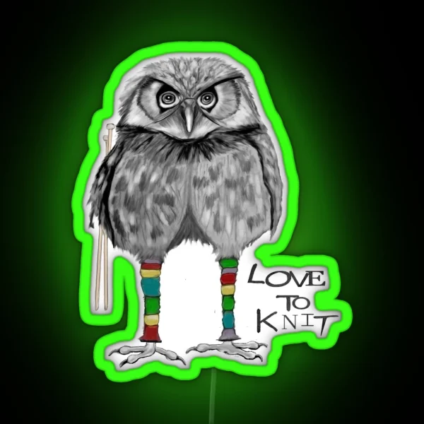 Love To Knit RGB Neon Sign