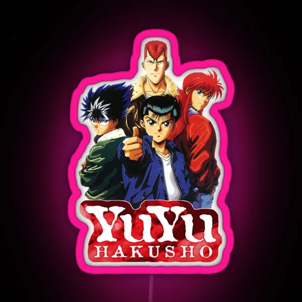 Love Yu Hakusho Anime Characters Design RGB Neon Sign