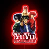 love yu hakusho anime characters neon rgb sign red design