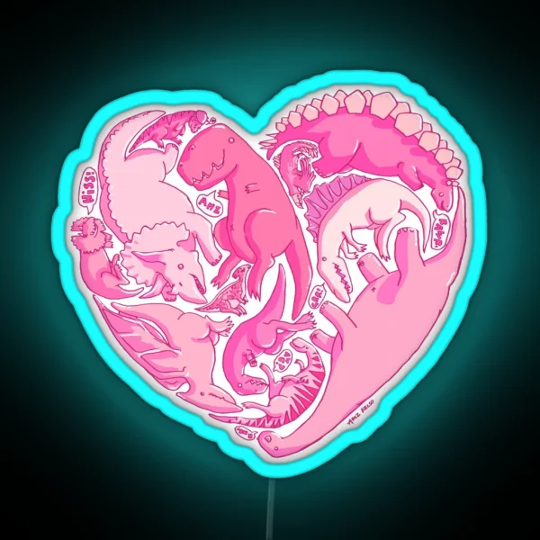 Loveasaurus RGB Neon Sign