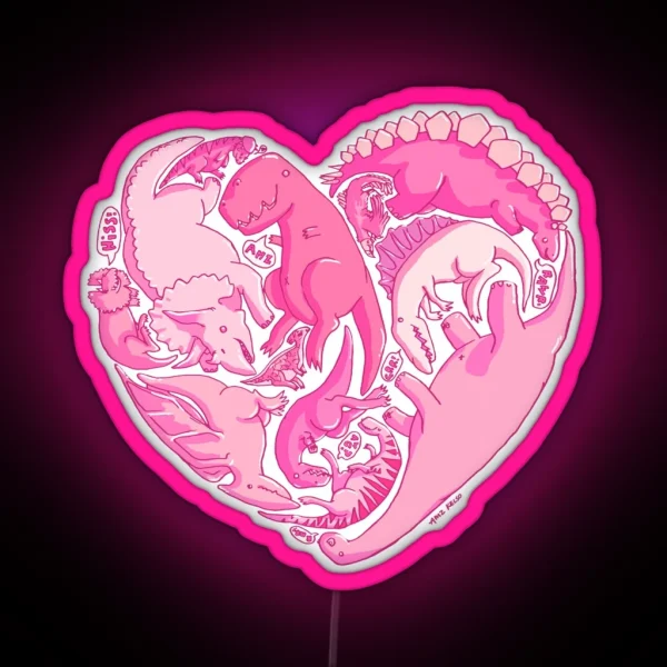 Loveasaurus RGB Neon Sign