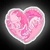 loveasaurus neon sign with rgb lighting - modern love design.