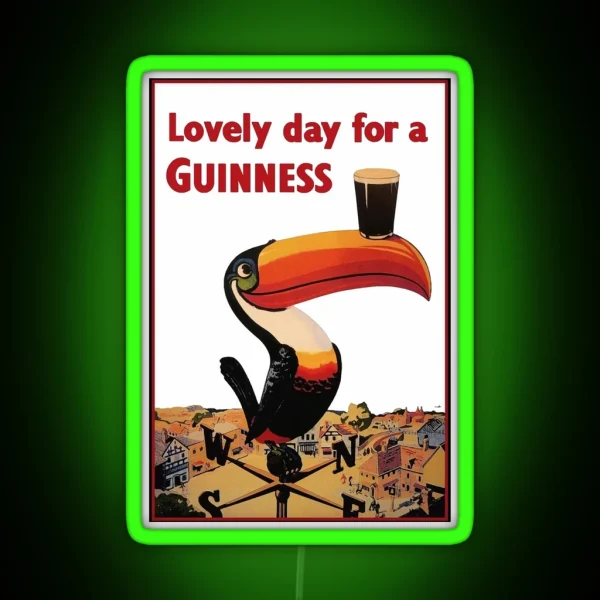 Lovely Day For A Guinness Letter RGB Neon Sign
