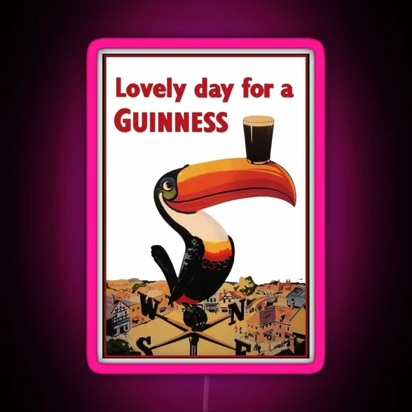 Lovely Day For A Guinness Letter RGB Neon Sign